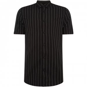 Label Lab Porter Stripe Ss Shirt - Black