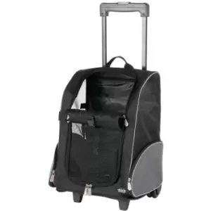 Pet Trolley Backpack Black and Grey Trixie Black