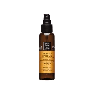 Apivita Rescue Hair Oil Dry / Damaged Hair Treatment with Argan Oil and 100ml Olives