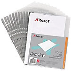 Rexel Punched Pockets 12203 A4 Transparent Polypropylene 23 x 30.7cm 25 Pieces