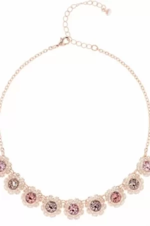Ted Baker Ladies Rose Gold Plated Siero Crystal Daisy Lace Necklace TBJ1579-24-34