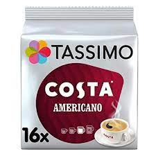Original Tassimo Costa Americano Coffee 5 x Pack of 16 80 Disc