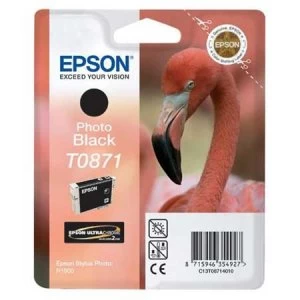 Epson Flamingo T0871 Photo Black Ink Cartridge