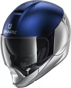 Shark Evojet Blank Dual Helmet, blue-silver, Size S, blue-silver, Size S