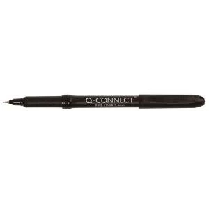Q-Connect Black 0.4mm Fineliner Pen Pack of 10 KF25007
