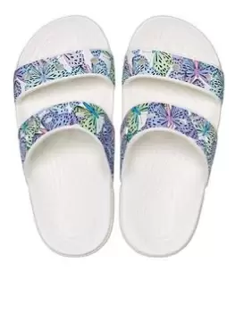Crocs Classic Butterfly Sandal, White, Size 12 Younger