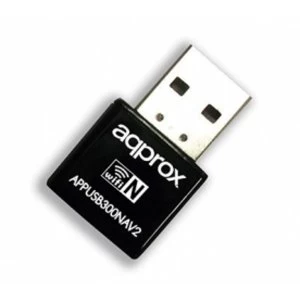 APPROX Wireless-N Nano USB 2.0 300Mbps Adapter with WPS Button (APPUSB300NAV2)