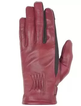 Helstons Candy Summer Leather Burgundy Grey Gloves T7
