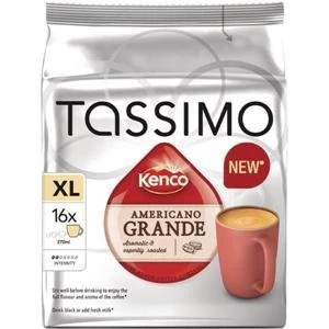 Original Tassimo Kenco Americano Coffee 5 x Pack of 16 80 Disc