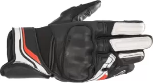Alpinestars Booster V2 Motorcycle Gloves, black-white, Size 2XL, black-white, Size 2XL