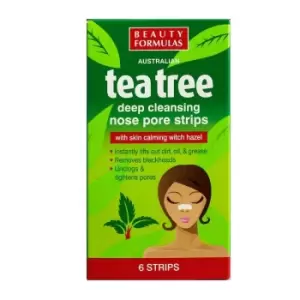Beauty Formulas Tea Tree Deep Cleansing Nose Pore Strips 6 pcs