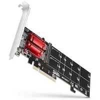 AXAGON PCEM2-ND PCIe Adapter For Two M.2 SSDs with Software Raid