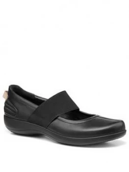Hotter Heather Flat Shoes, Black, Size 9, Women