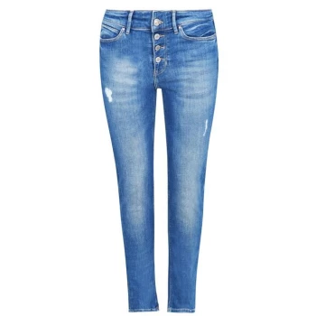 Guess Guess High Rise Button Skinny Jean - Blue D46AC