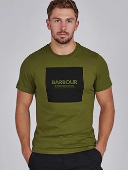 Barbour International Block Logo T-Shirt - Vintage Green , Vintage Green, Size S, Men