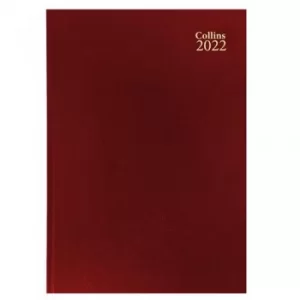 Collins A5 Desk Diary Week To View Red 2022 35.15-22
