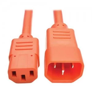 Tripp Lite Pdu Power Cord C13 To C14 10a 250v 18 Awg 3ft Orange