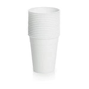Essential Housewares Essential Plastic White Cups 15 Pack