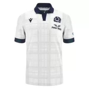 Macron Scotland Rugby 6 Nations Away Shirt 2023 2024 Adults - White