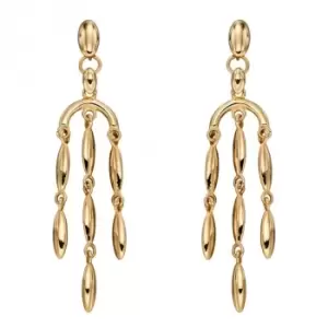 Cascading Yellow Gold Drop Earrings GE2376