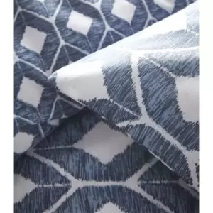 Portfolio - Chevron Blue King Size Duvet Cover Set Bedding Quilt Bed Set Reversible - Blue