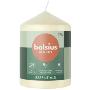 Bolsius Essentials Pillar Candle - Soft Pearl - 12 x 5.8cm, Cotton