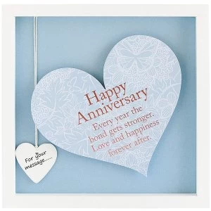 Said with Sentiment Square Heart Frames Happy Anniversary