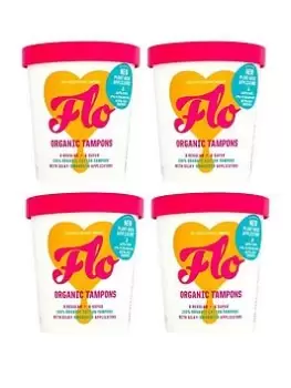 Here We Flo Bundle of FLO Eco-Applicator Tampons, Regular + Super Combo Pack, One Colour, Women