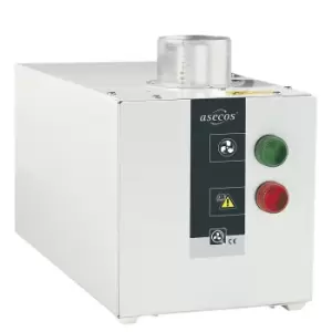 asecos Ventilation kit, with fume monitoring device, alarm contact, on hazardous goods storage cupboards, HxWxD 200 x 200 x 400 mm