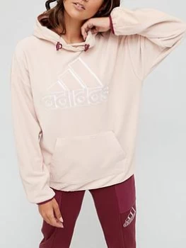 adidas Brand Love Polarfleece Hoodie - Blush, Blush Size XS Women