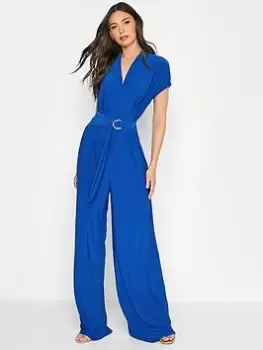 Long Tall Sally Wrap Jumpsuit - Cobalt Blue Size 10-12, Women