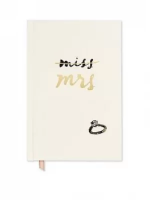 Kate Spade New York Paper Covered Miss to Mrs Journal, One Colour, Women