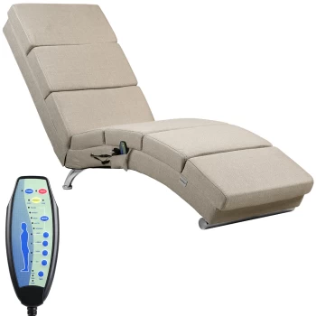 Chaise Lounge London Sand with Massage & Heating Function