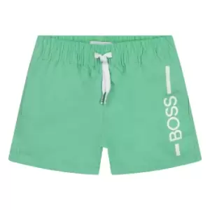 Boss Kids Baby Boy Side Logo Swim Short In Green - Size 12 Months