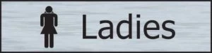 Ladies Sign S/less Steel Effect S/A PVC