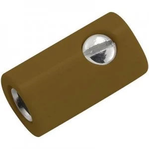 Mini jack socket Socket straight Pin diameter 2.6mm Brown