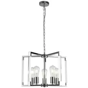 Built-in LED pendant lamp Canto Nickel polished 5 bulbs 44cm