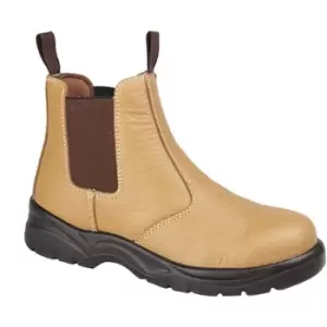 Grafters Mens Grain Leather Chelsea Safety Boots (8 UK) (Tan) - Tan