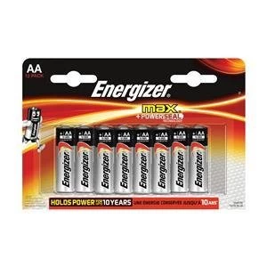 Original Energizer Max AA Alkaline Batteries Pack of 12 Batteries