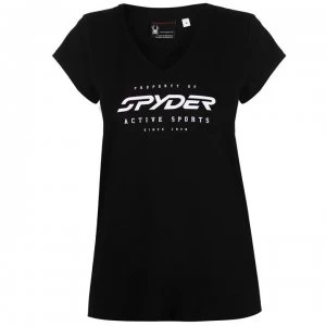 Spyder Allure Graphic T Shirt Ladies - Black/White