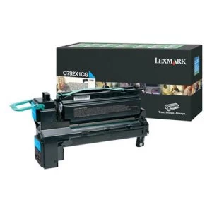 Lexmark C792X1CG Cyan Laser Toner Ink Cartridge