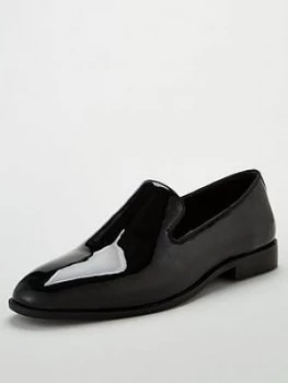 KG Kloss Patent Loafers, Black, Size 10, Men