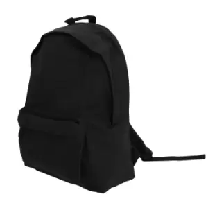 Bagbase Maxi Fashion Backpack / Rucksack / Bag (22 Litres) (Pack of 2) (One Size) (Black)