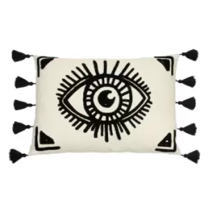 Ashram Eye Cushion Monochrome, Monochrome / 35 x 50cm / Polyester Filled