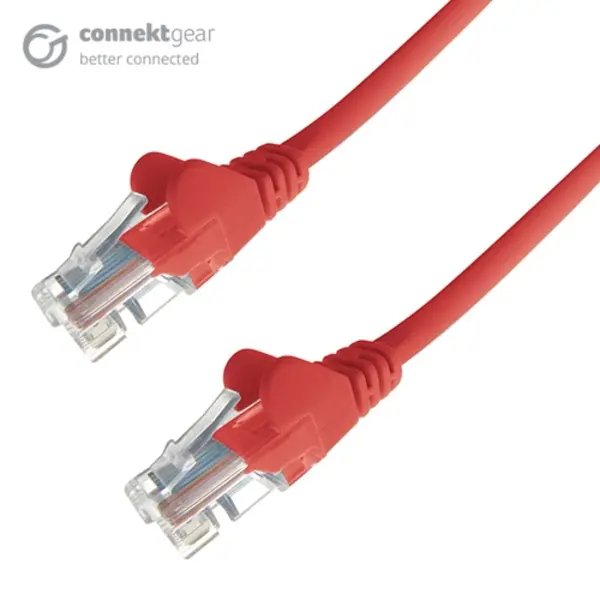 Connekt Gear 20m RJ45 CAT5e UTP Stranded Flush Moulded Network Cable - 24AWG - Red