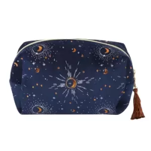 Something Different Crescent Moon Tassel Toiletry Bag (One Size) (Navy)