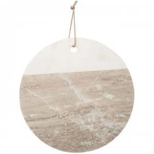Hotel Collection Marble Round Cheese Platter - White