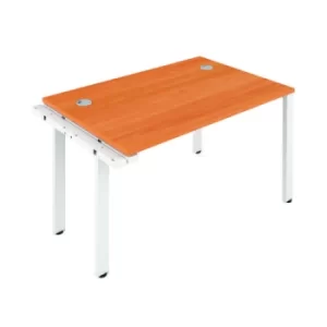 Jemini 1 Person Extension Bench Desk 1200x800x730mm Beech/White KF808541