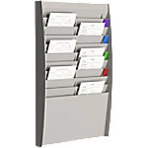 Paperflow Literature Holder A4 Grey 20 Compartments