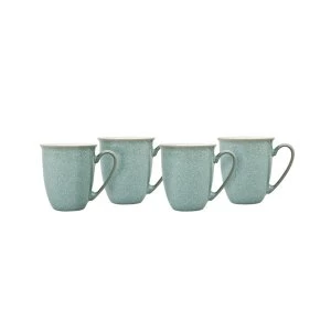 Denby Elements Green 4 Piece Coffee Beaker Mug Set